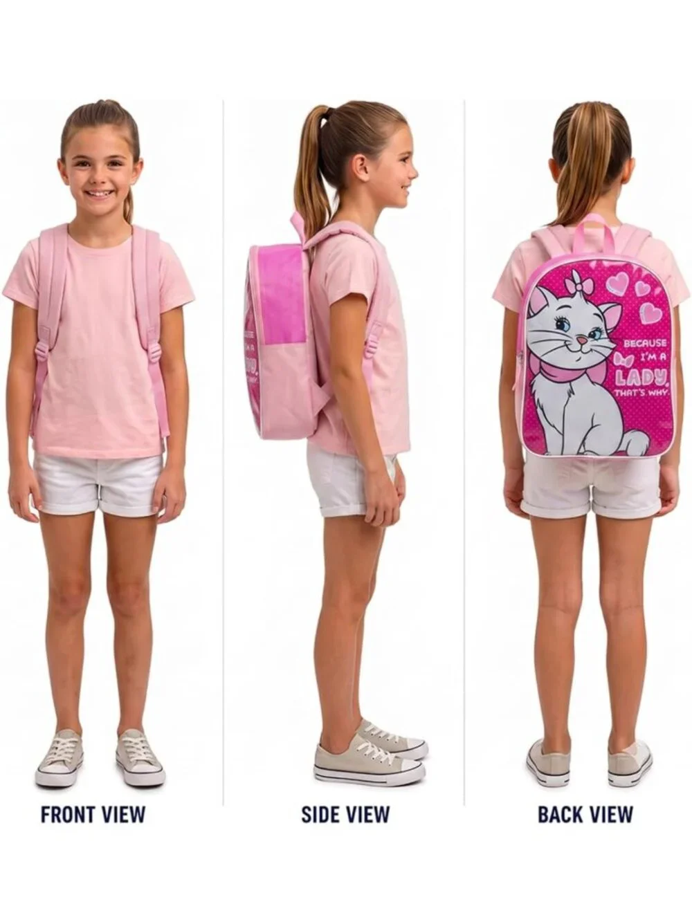 Charming Kids Backpack - Disney-Inspired Aristocats Design for Girls